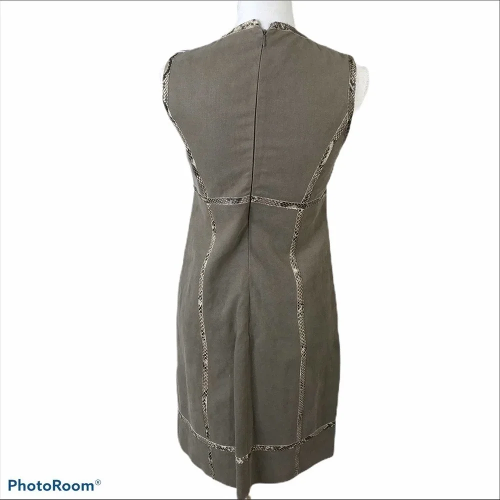 Michael Kors 100% hemp python trim dress